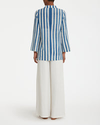 Blouse Jamila en soie - Blue