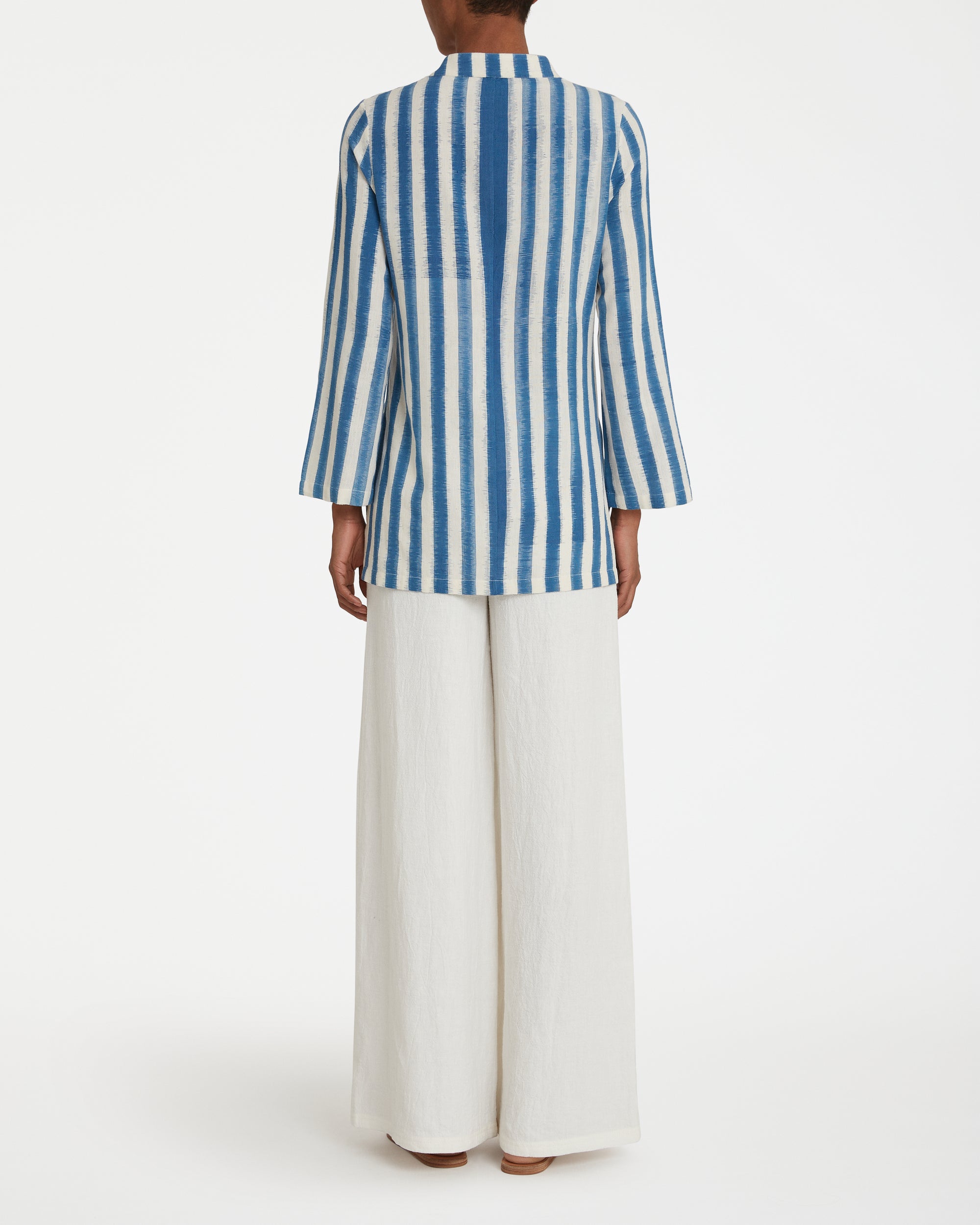 Blouse Jamila en soie - Blue