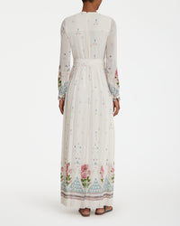 Giorgina silk maxi dress - White