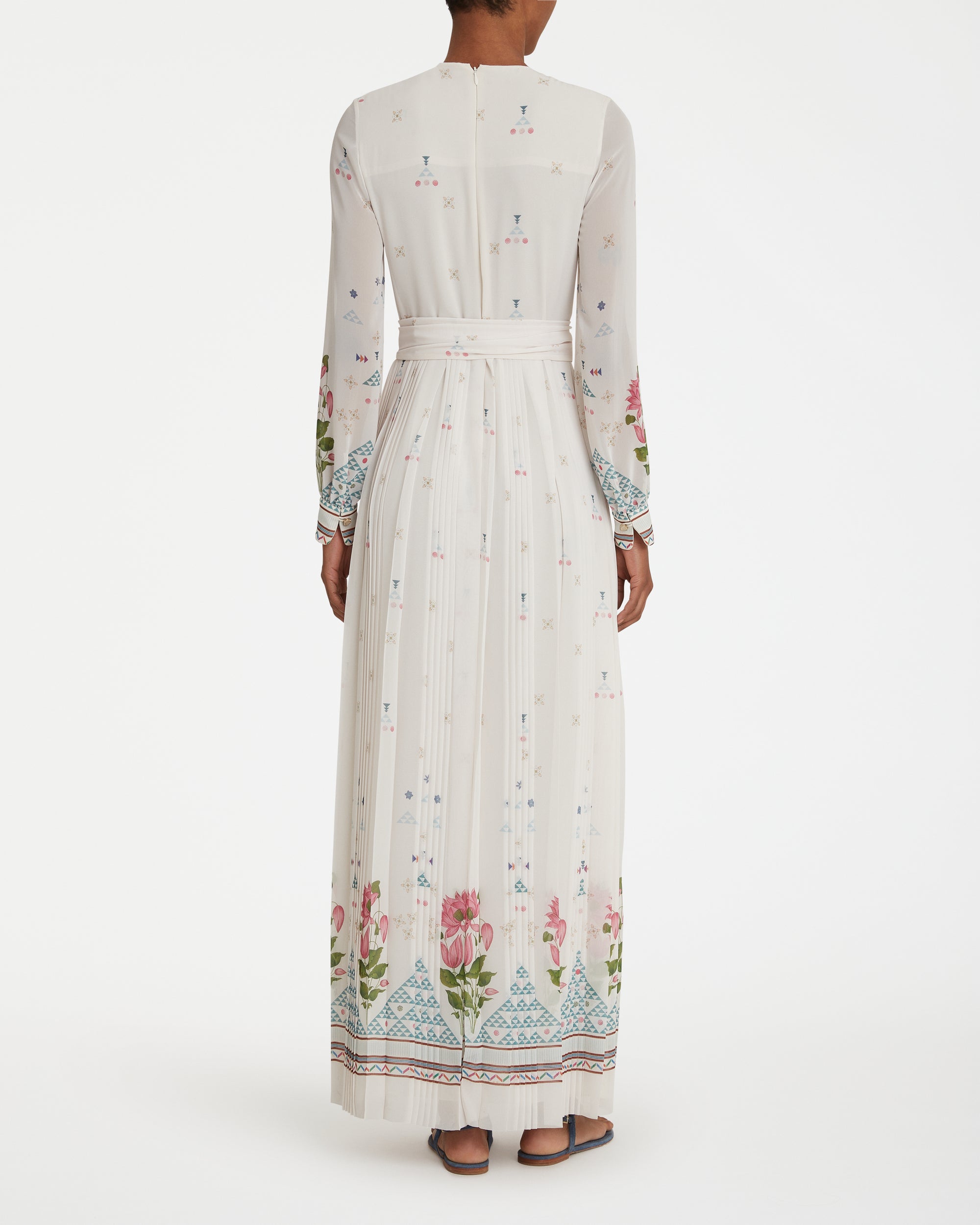 Giorgina silk maxi dress - White