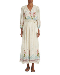 Robe longue Lavinia en soie - White