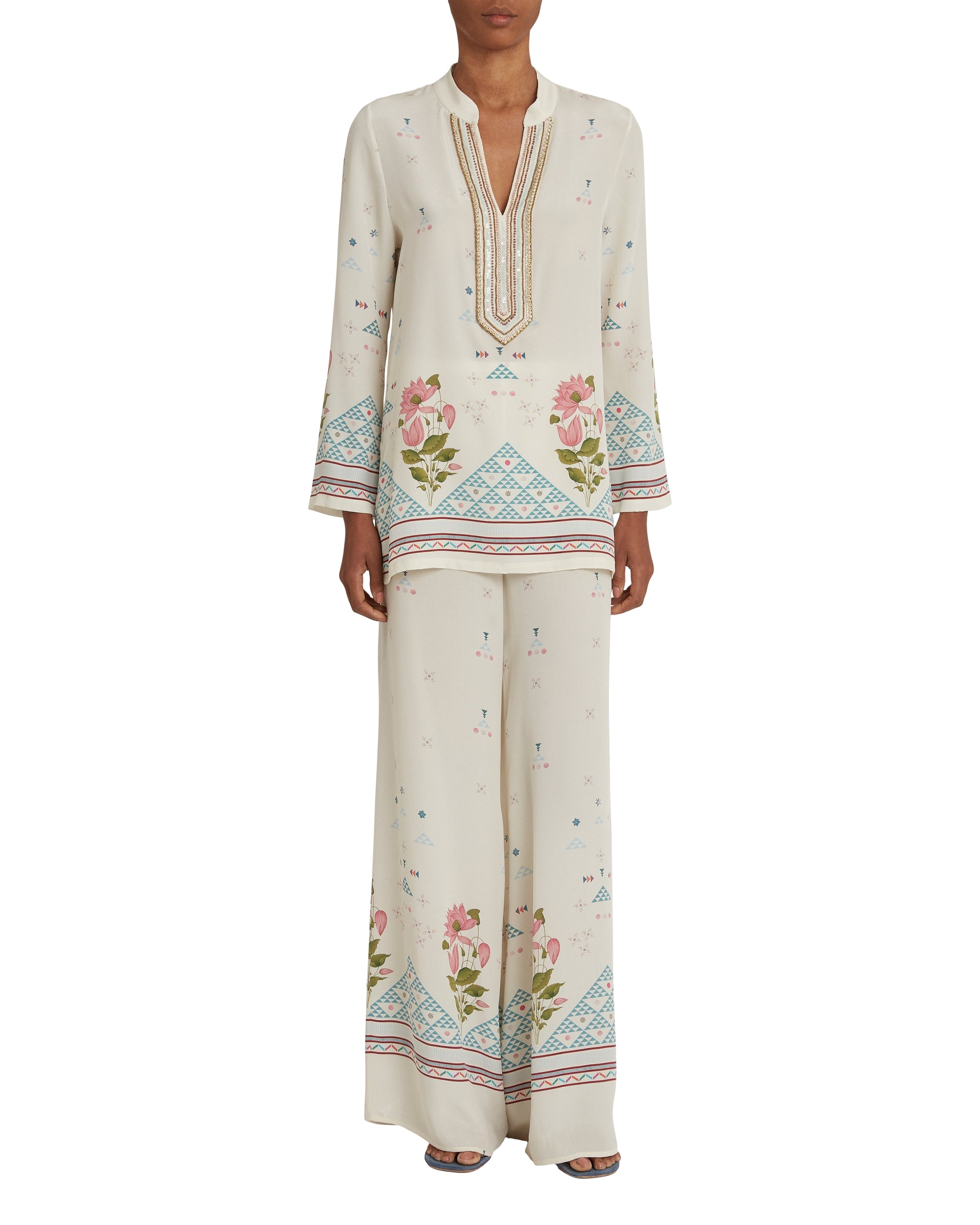 Blouse Jamila en soie - White