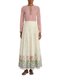 Teodora maxi skirt - White