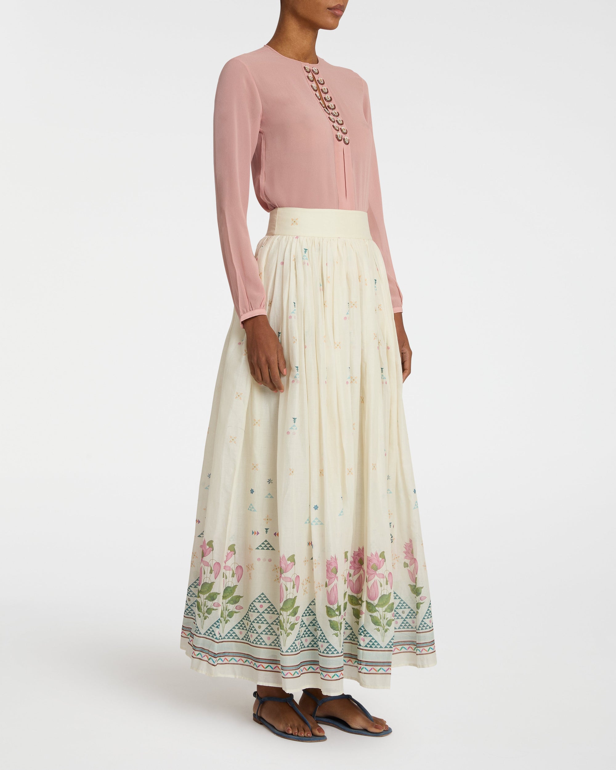 Teodora maxi skirt - White