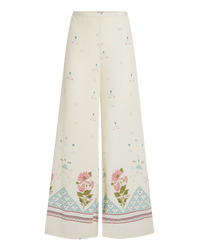 Blair silk trousers - White