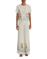 Blair silk trousers - White