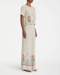 Blair silk trousers - White