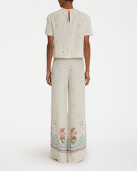 Blair silk trousers - White