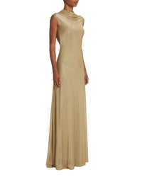 Robe longue Matilde en lin - Gold