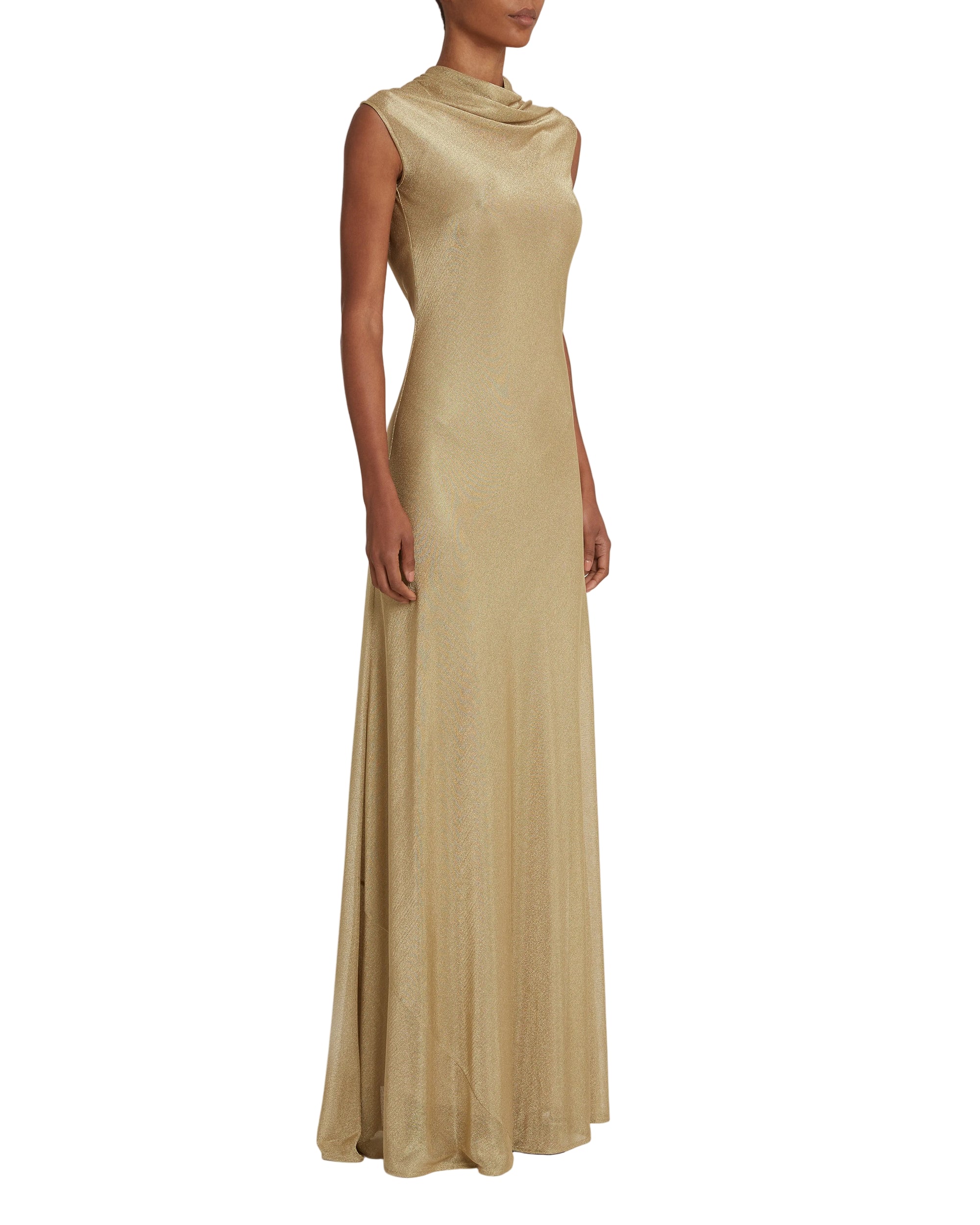 Robe longue Matilde en lin - Gold