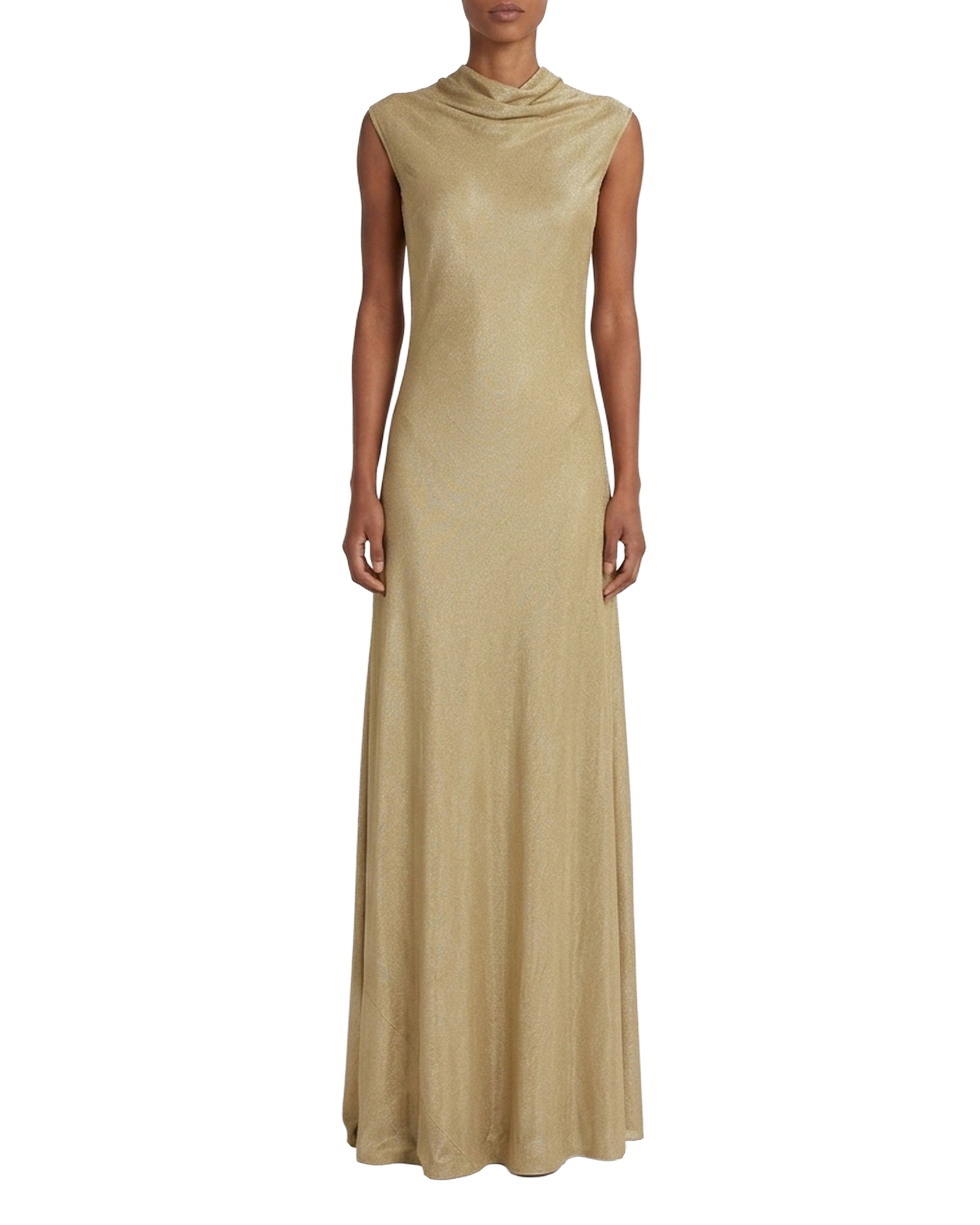 Robe longue Matilde en lin - Gold