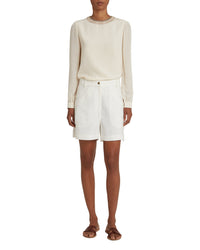 Short Teia en lin - White