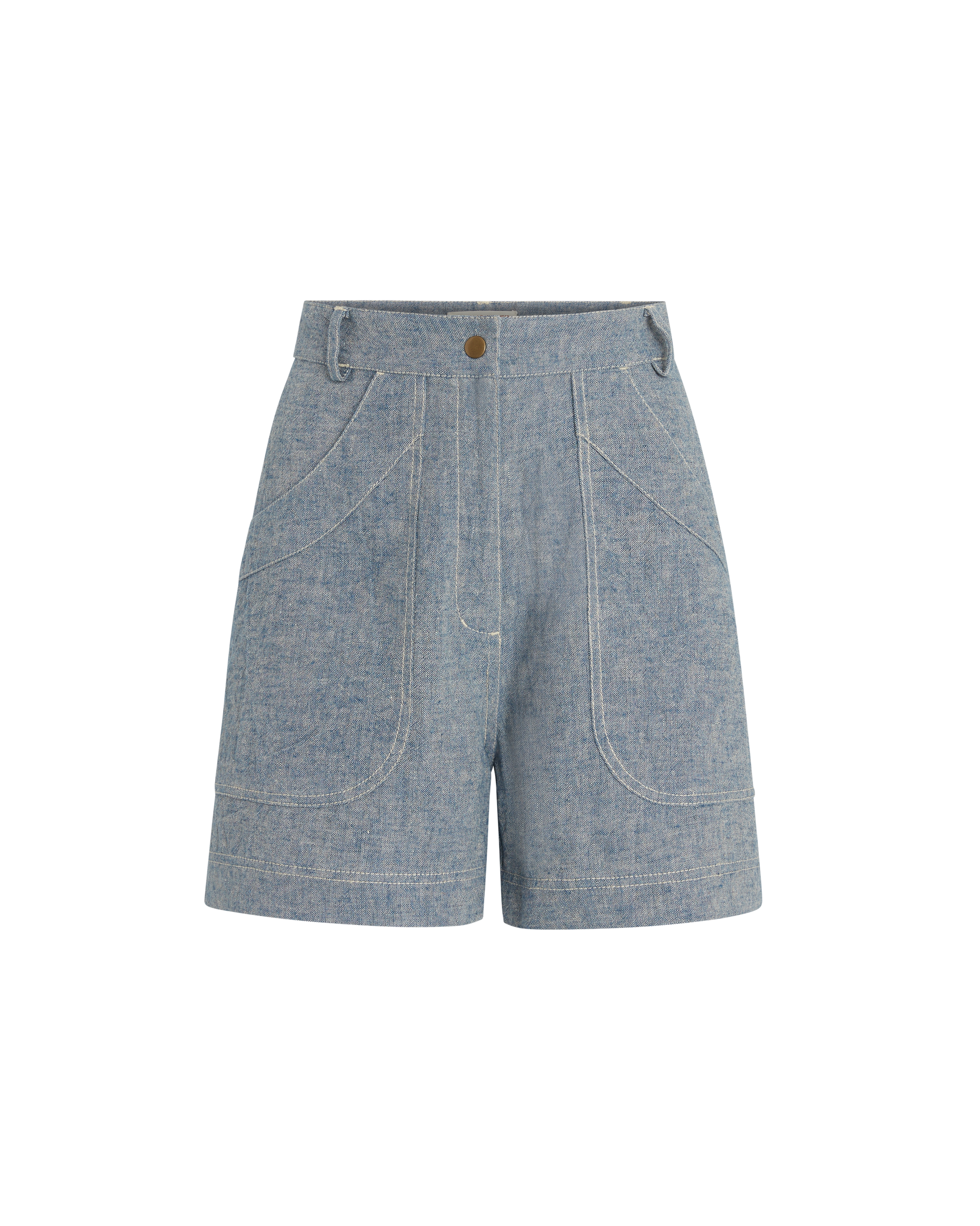 Teia shorts in linen - Blue