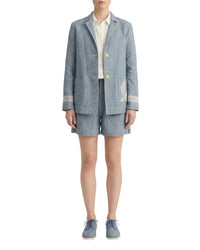 Teia shorts in linen - Blue