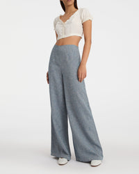 Stephan trousers in linen - Blue
