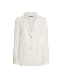 Grace jacket in linen - White