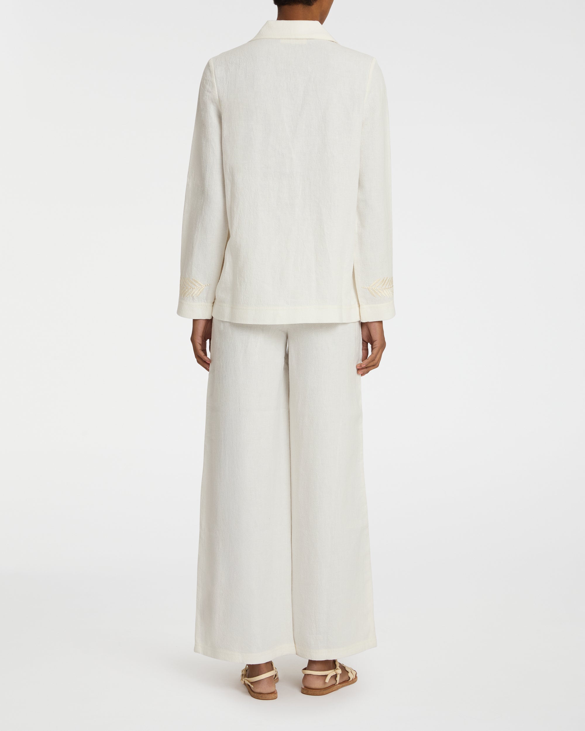 Grace jacket in linen - White