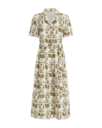 Robe midi Claudia en lin - Ivory