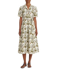 Robe midi Claudia en lin - Ivory