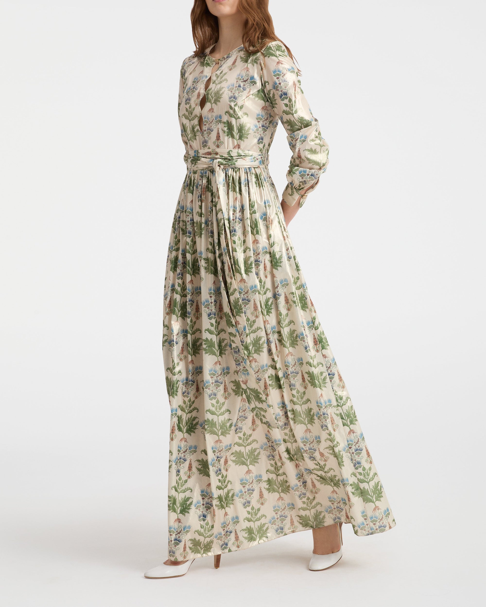 Robe longue Giorgina en lin - Ivory