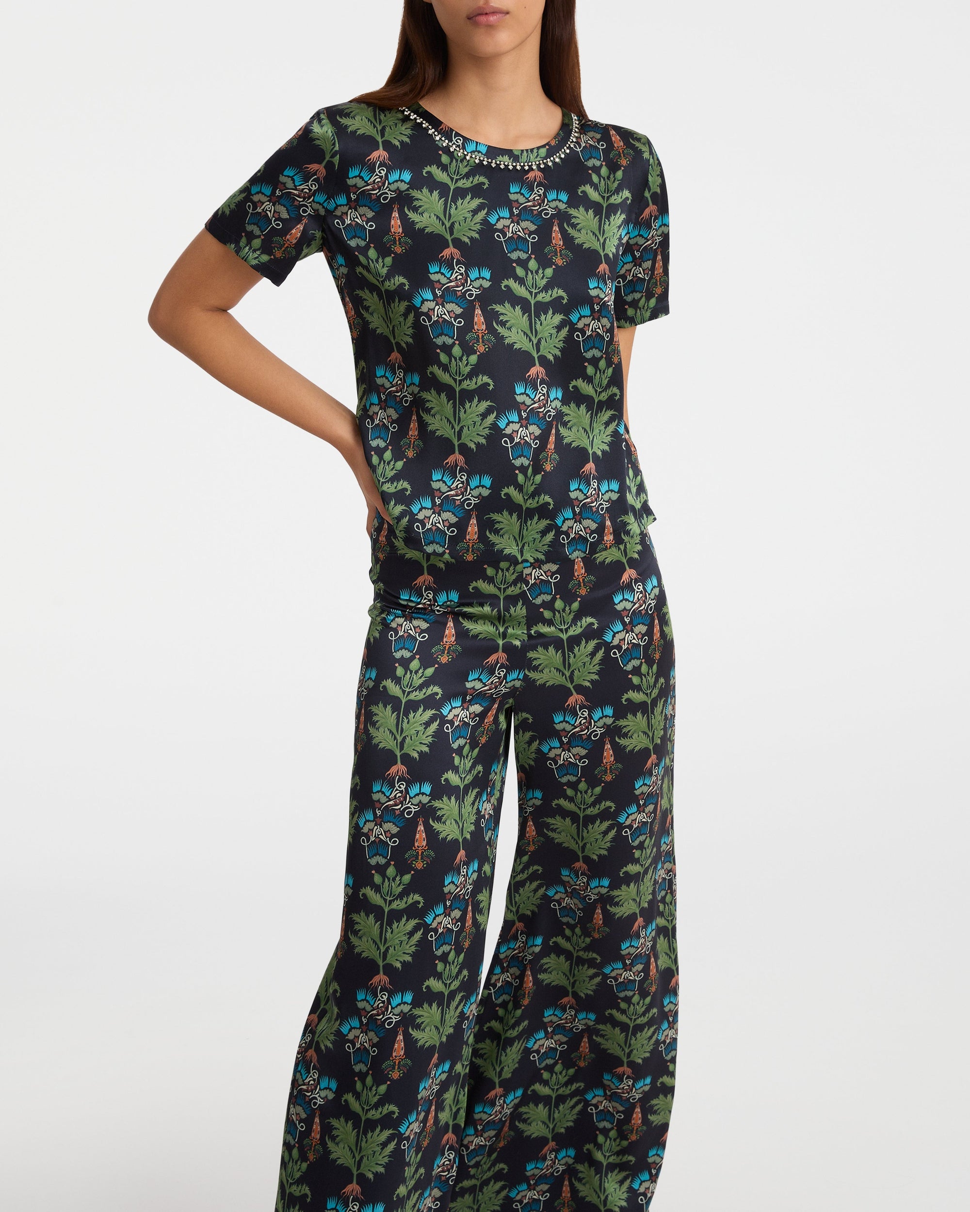 T-shirt Gabrielle en lin - Blue