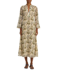 Caftan long Jenna en lin - Ivory