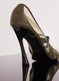 KHAKI MESH FANG 95 PUMP WITH STRAP