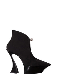 Bottines Fang 95 à plateforme en daim - Black