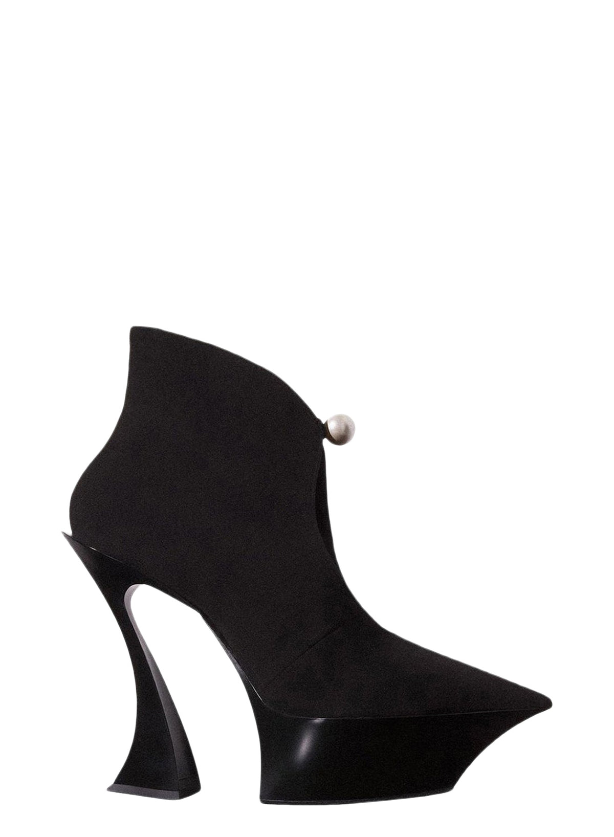 Bottines Fang 95 à plateforme en daim - Black