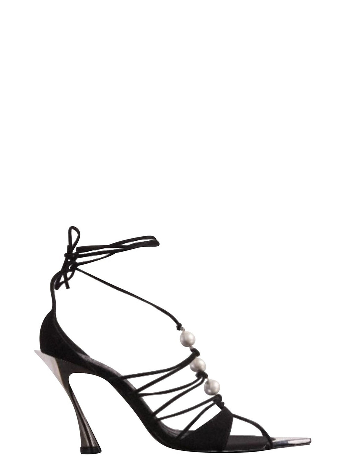 BLACK // black laced fang 95 sandals