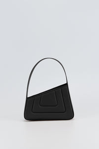BLACK ALBERT SMALL QUILTED Mini-sac asymétrique en cuir matelassé