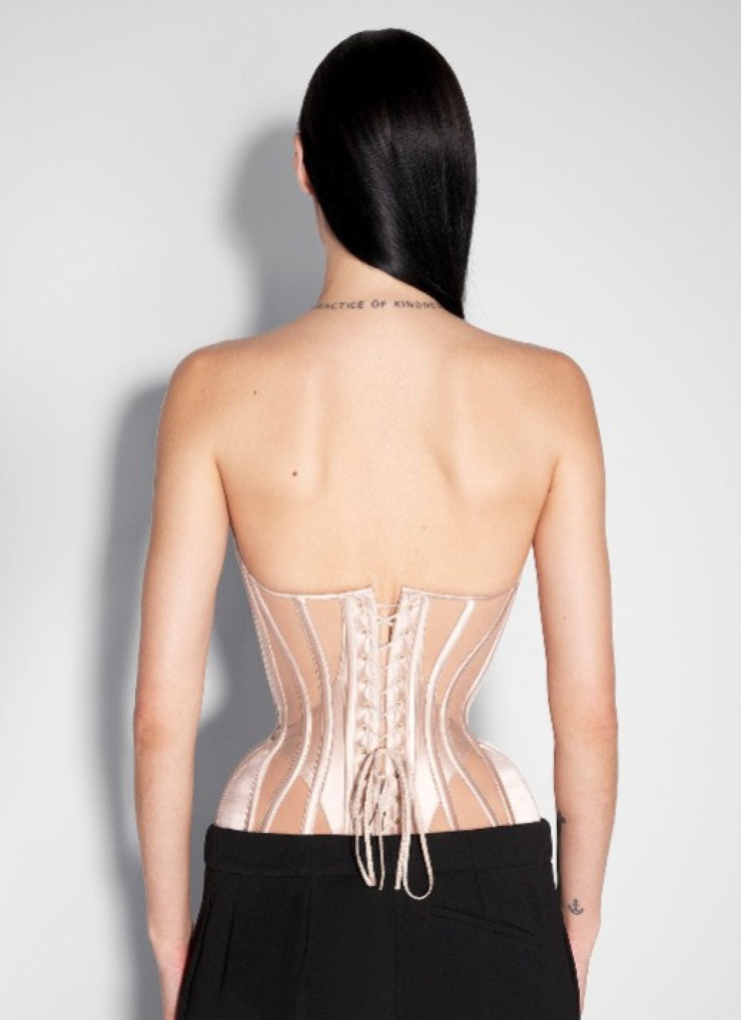 NUDE CORSETED BUSTIER