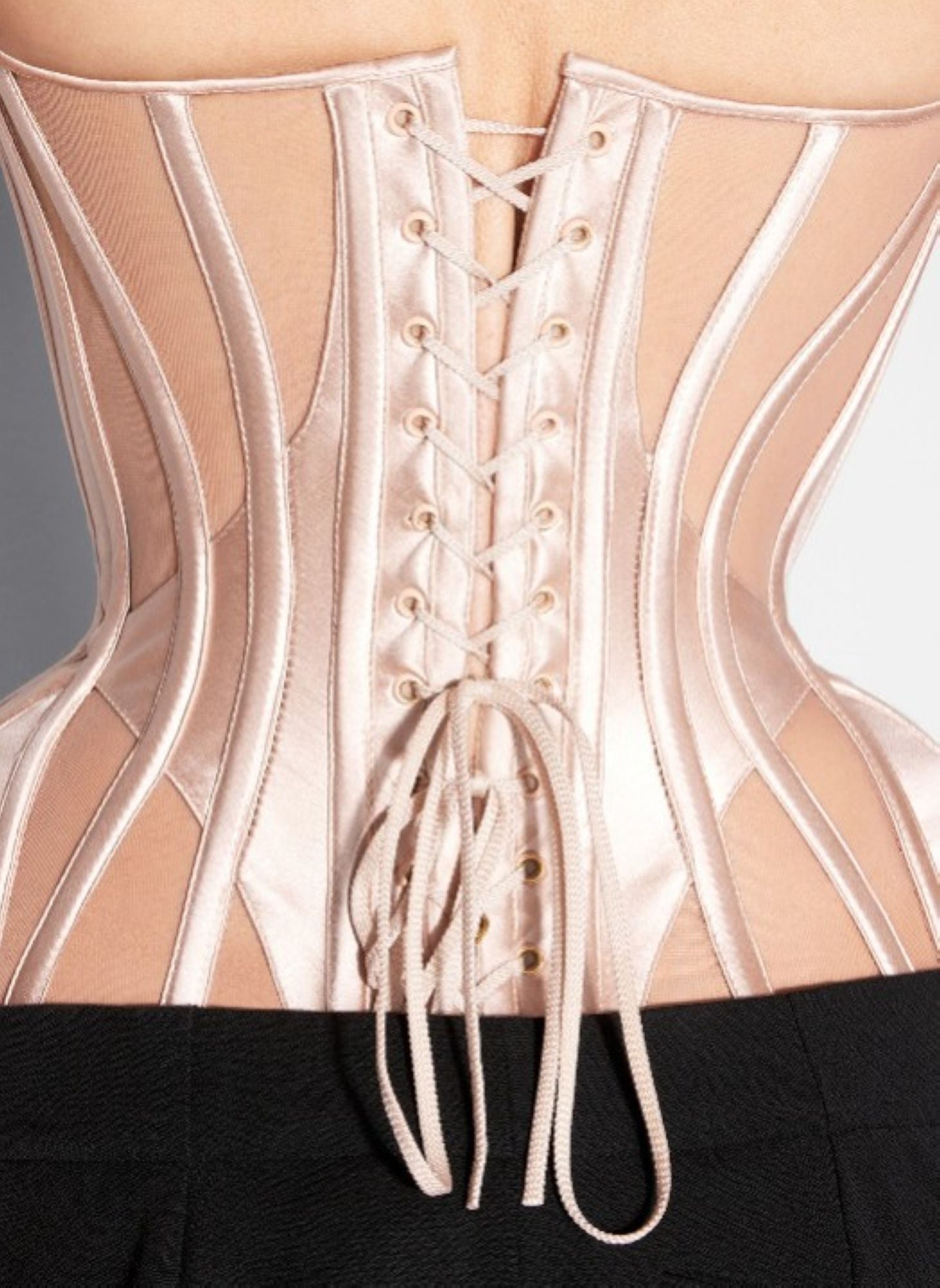 NUDE CORSETED BUSTIER