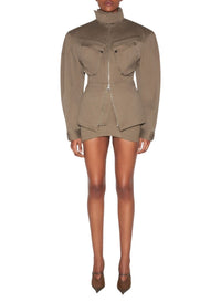 Jupe tailleur mini - Kaki