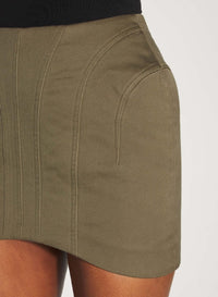Jupe tailleur mini - Kaki