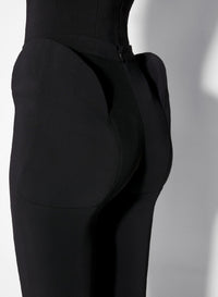 BLACK // black tailored trousers