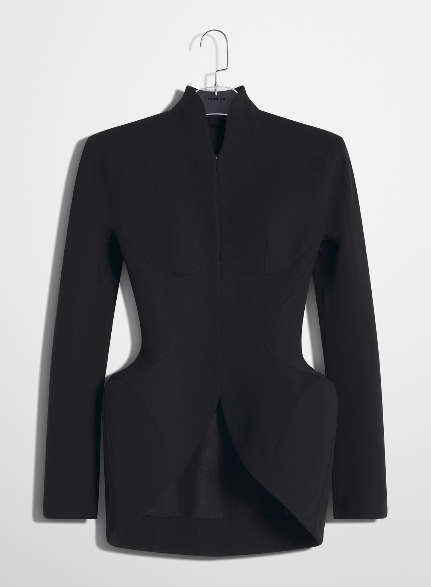 BLACK HOOK & EYE SCULPTURAL JACKET