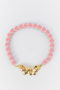 PINK ELIZABETH CANDIES PETUNIA collier avec fermoir plaqué or