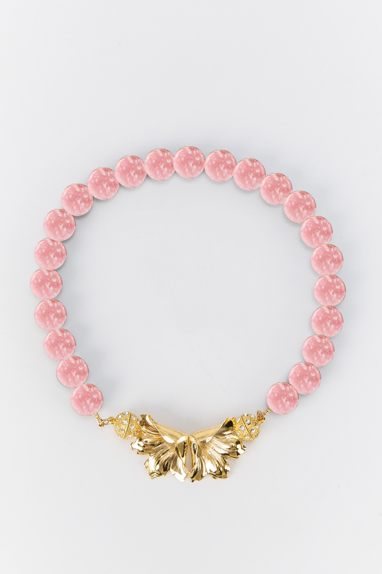 PINK ELIZABETH CANDIES PETUNIA collier avec fermoir plaqué or