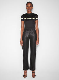 BLACK MUGLER LOGO T-SHIRT
