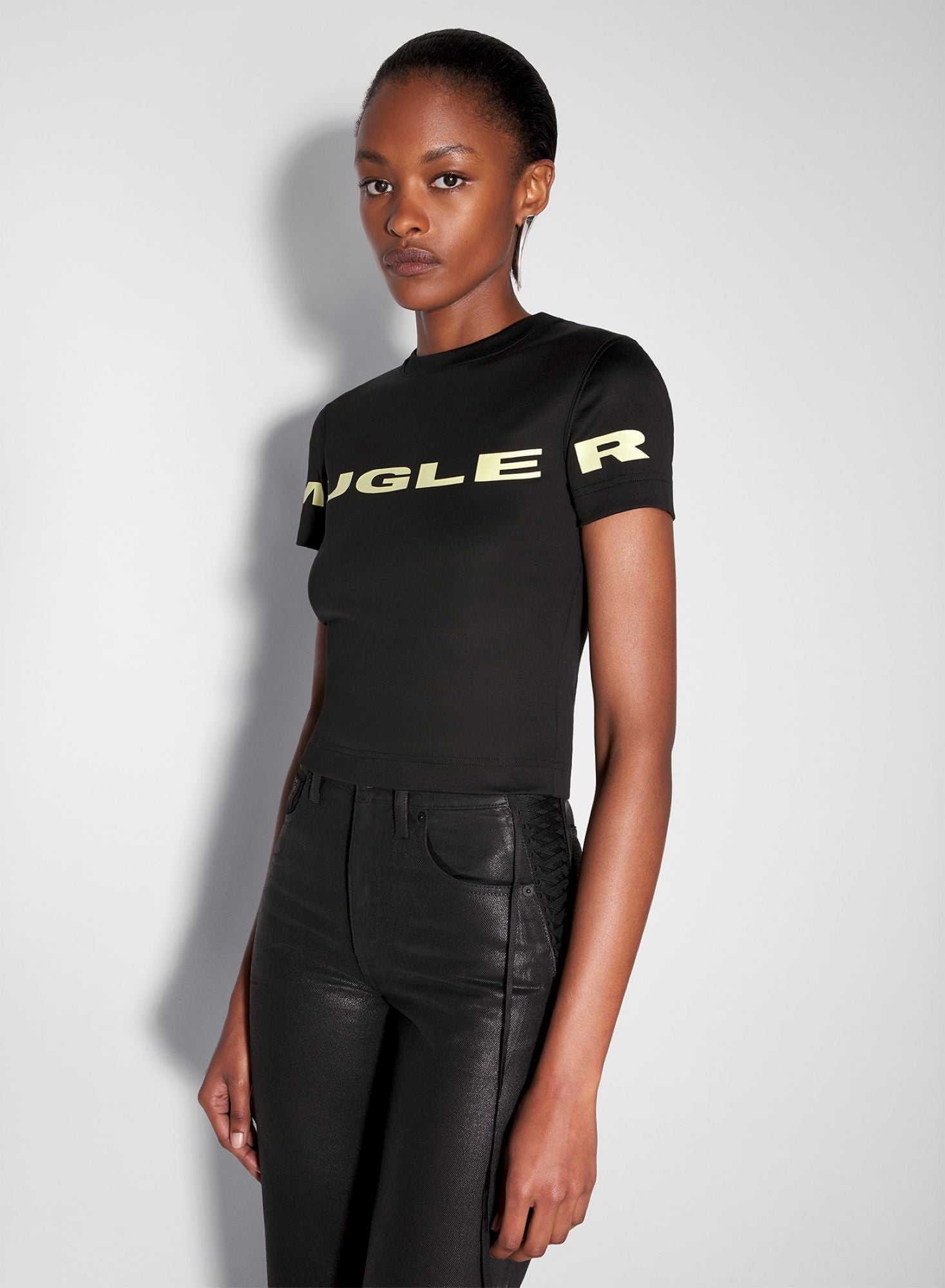 BLACK MUGLER LOGO T-SHIRT