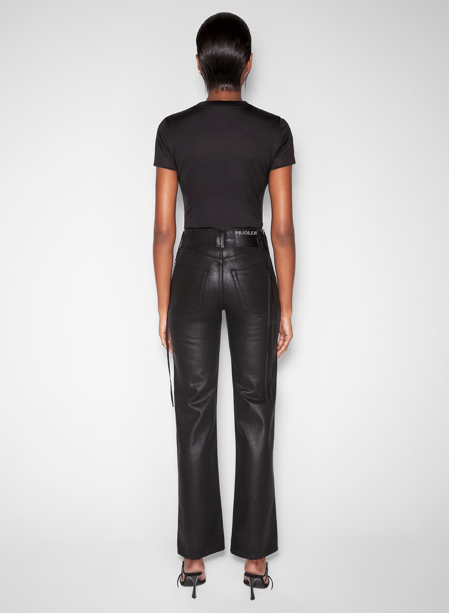 BLACK MUGLER LOGO T-SHIRT