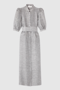 GREY // AMOAKO-DRESS LONG VEIL STRIPES