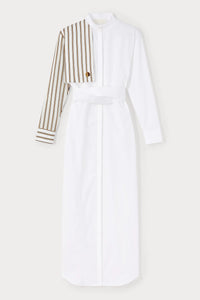 ECRU & BEIGE // HANS DRESS LINEN STRIPES