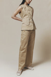 Pantalon Yoshitomo en coton - Sand