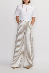 ECRU & BEIGE // LENORE LINEN STRIPES