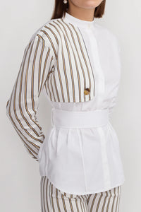 ECRU & BEIGE // HANS LINEN STRIPES