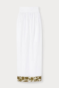 Jupe bouffante Berthe en popeline - White