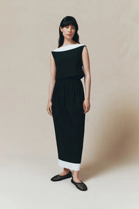 Jupe bouffante Berthe en popeline - Black & White