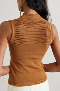 Top Genesis en maille - Camel